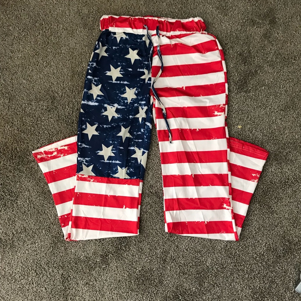 Festive flag pants.